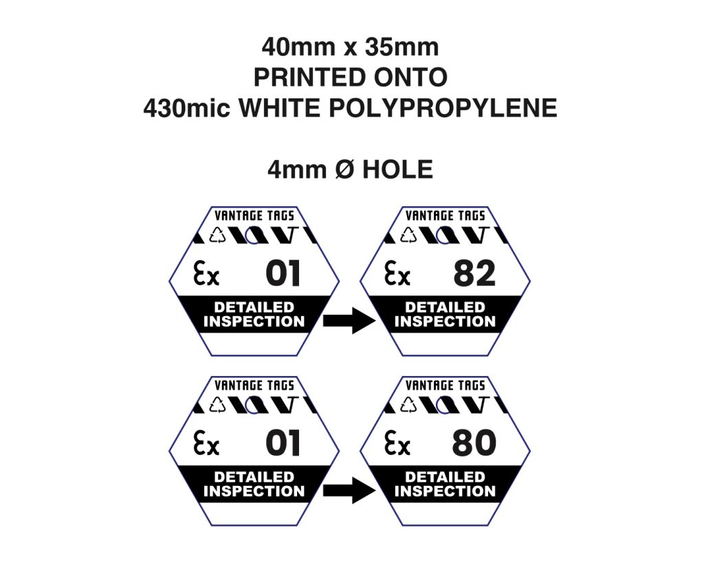 Ex Inspection Tags - Vantage Tags